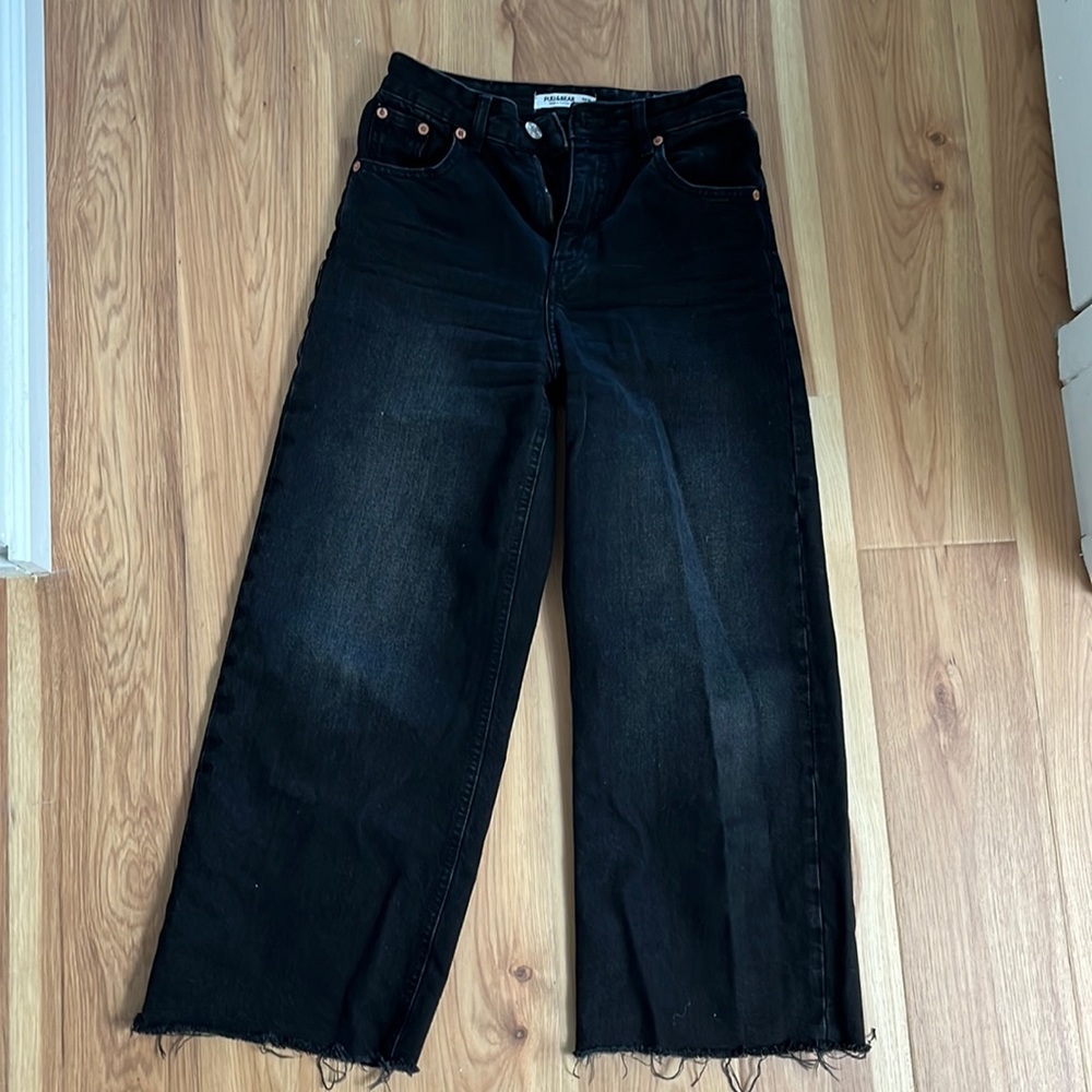 Pull & Bear wide pants black size 4